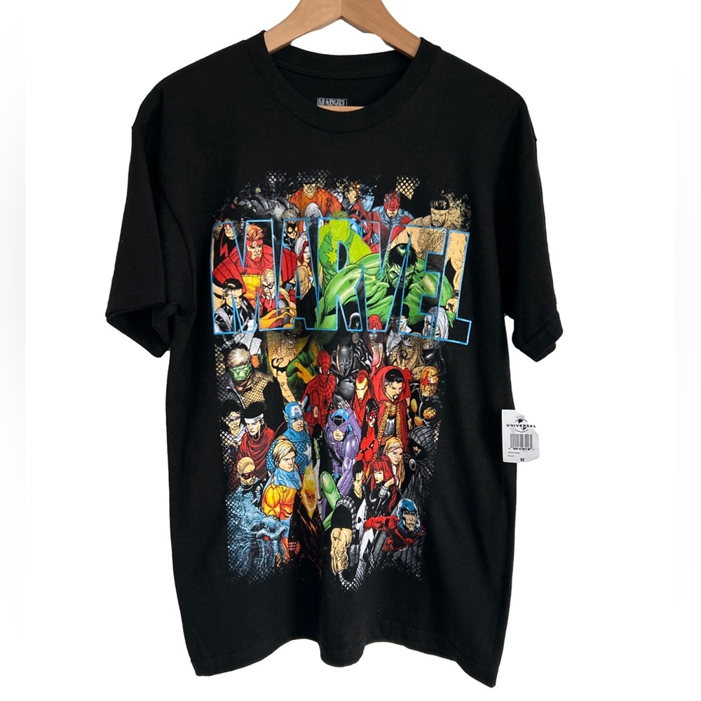 Marvel Graphic Character Black Tee Shirt Universal Studios Size Medium New